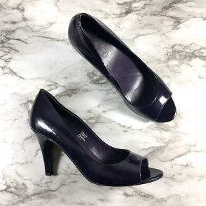 Richard Tyler Purple Eggplant Slip On Rumba Heels